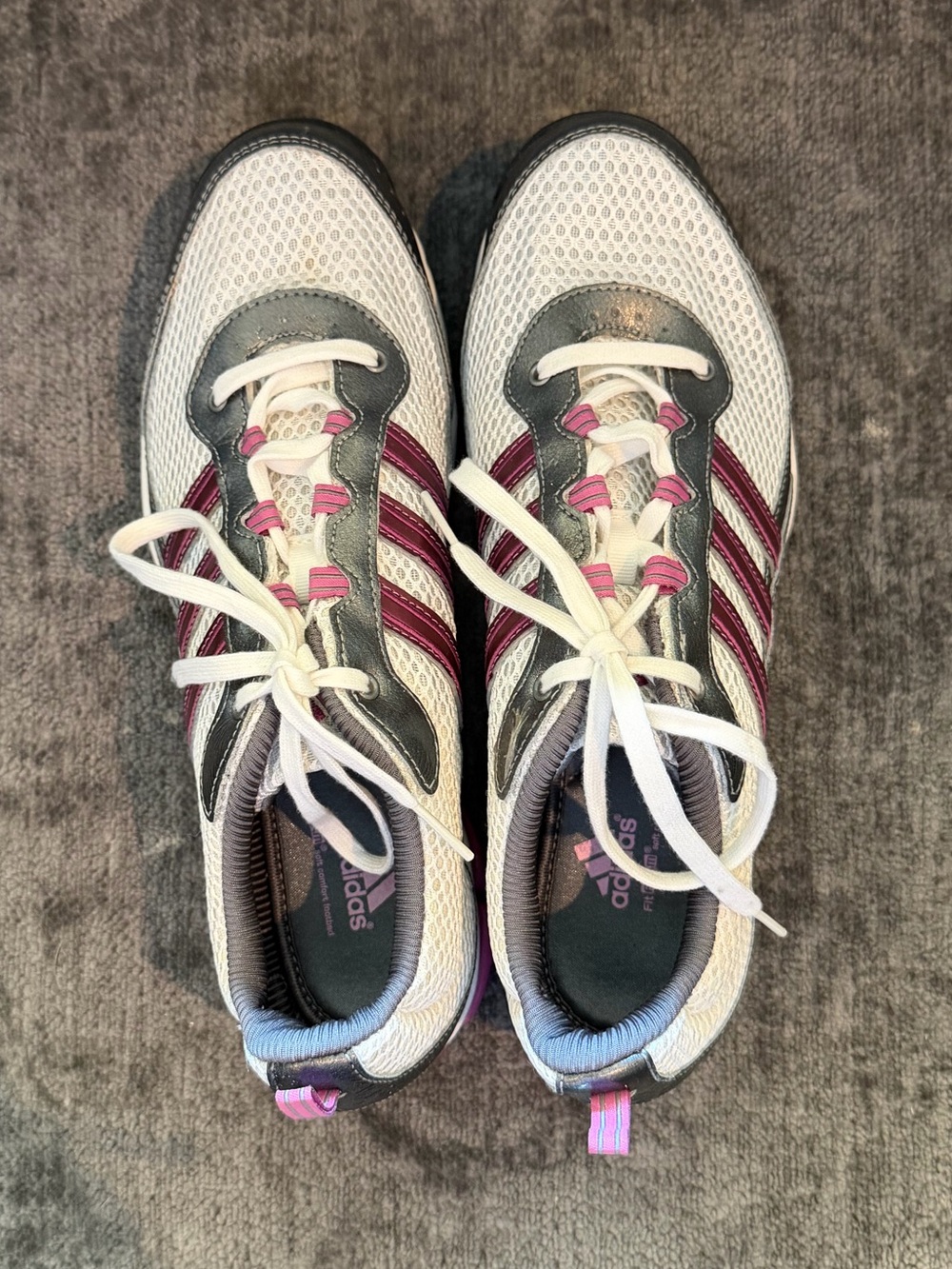 NWOT Adidas Raziya II White Athletic Sneakers Running Shoes Women’s 8-1/2 8.5 M